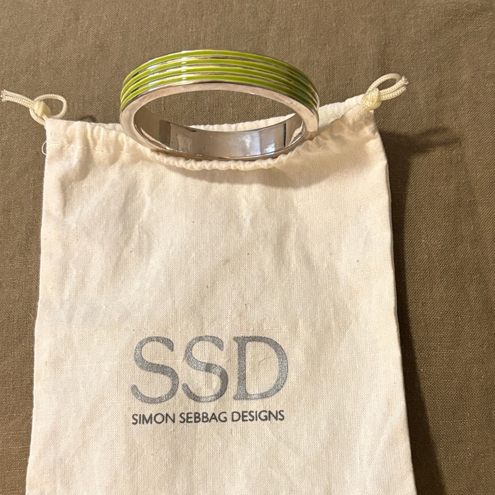 Simon Sebbag Designs Silver and Green Bangle